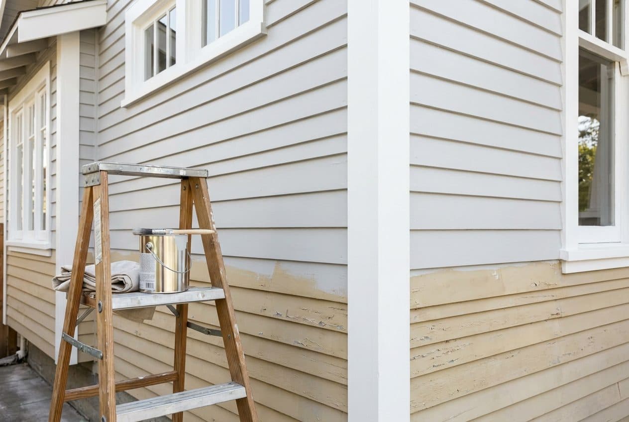 Siding Painting by a professional painting crew
